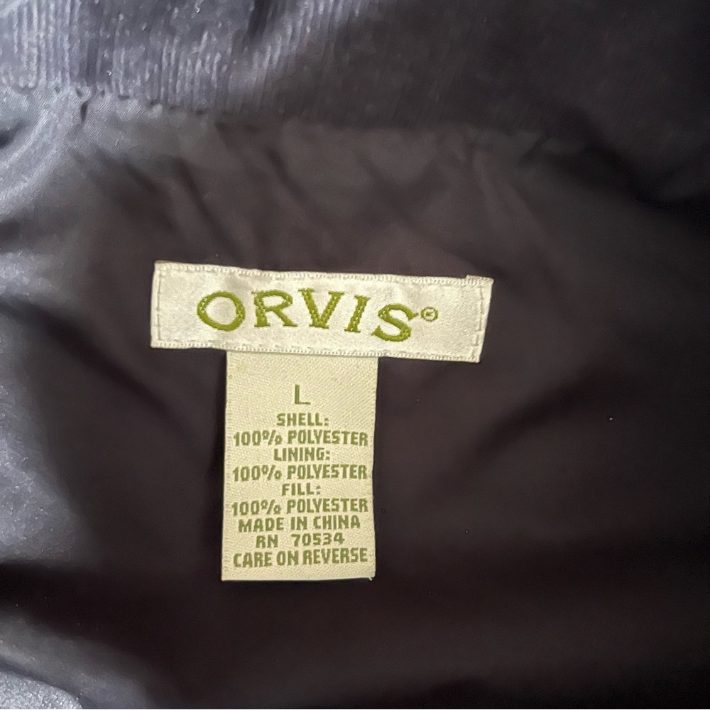 Orvis Women’s Quilted Vest - dark purple plaid size large - Picture 6 of 9